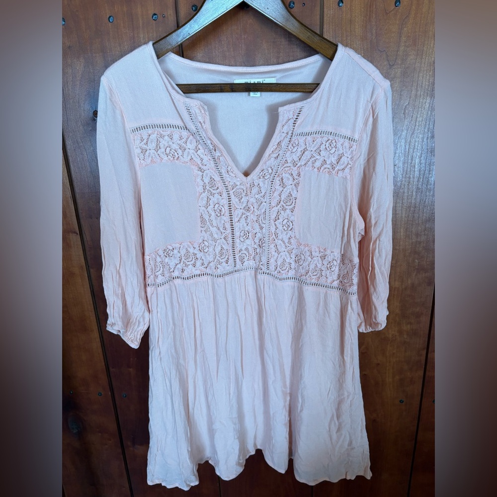 Miami Paisley Pink Embroidered Dress